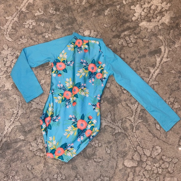 Cat & Jack girls zip up swimsuit XS (4/5) - Picture 2 of 4